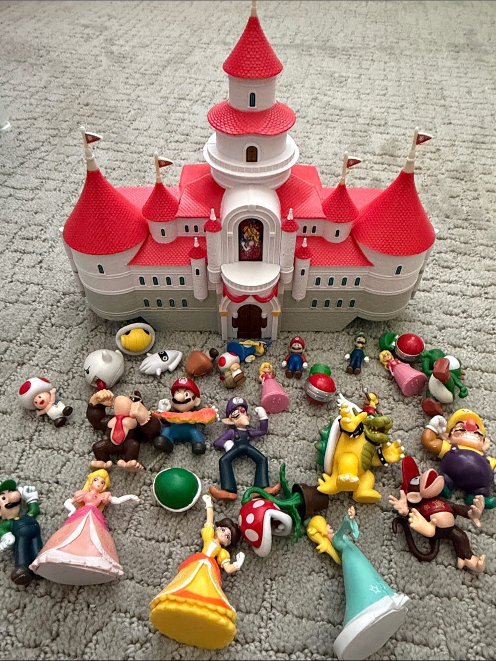 Super Mario Kids Toy Playset with Yellow Question Blocks and Peach Castle
